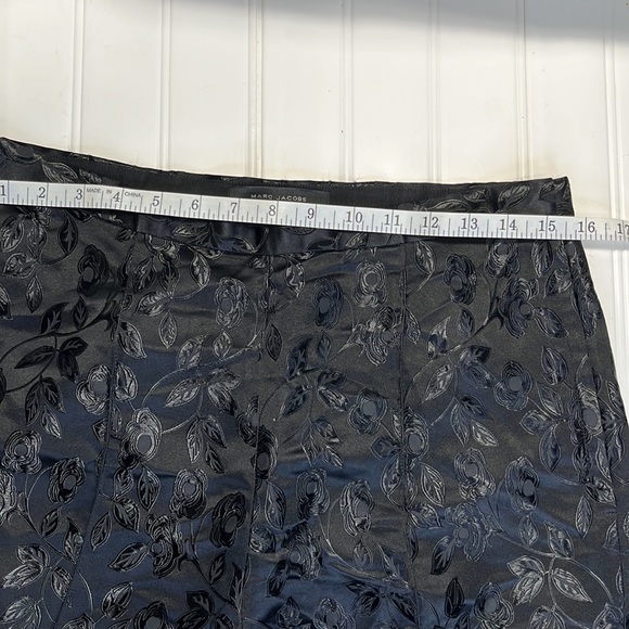 Marc Jacobs Black Satin Jacquard Dress Pants Size 6 - Picture 10 of 12